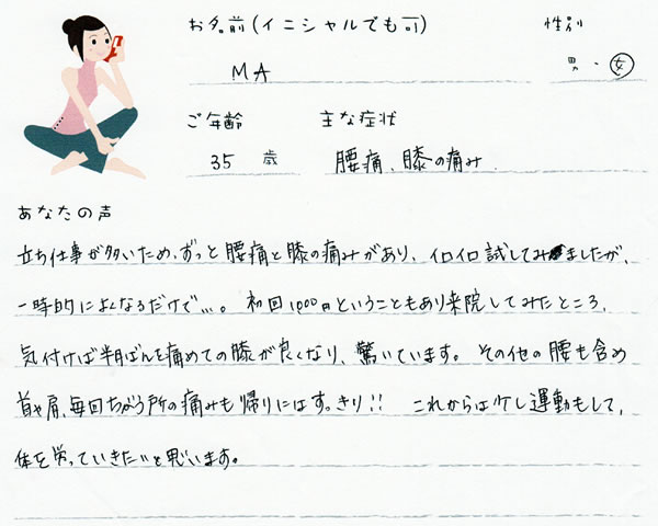 M.Aさん 35歳 女性