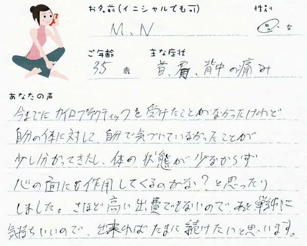 M.Nさん 35歳 男性