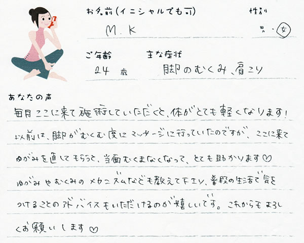 M.Kさん 24歳 女性