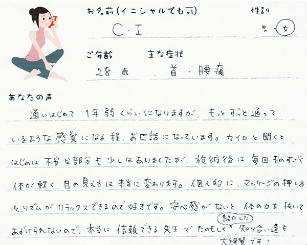C.Iさん 28歳 女性