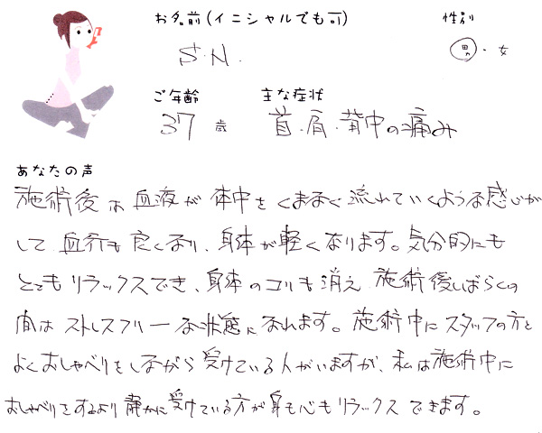 S.Nさん 37歳 男性