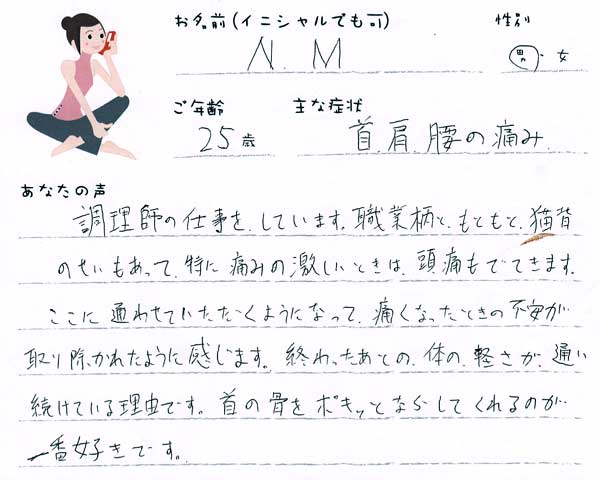 N.Mさん 25歳 男性