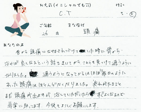 C.Tさん 26歳 女性
