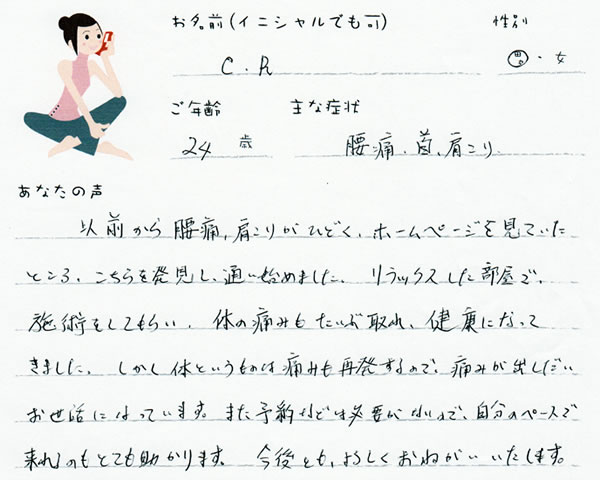 C.Rさん 24歳 男性
